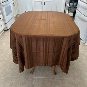 72"x84" 100% Polyester Tablecloth - Brown